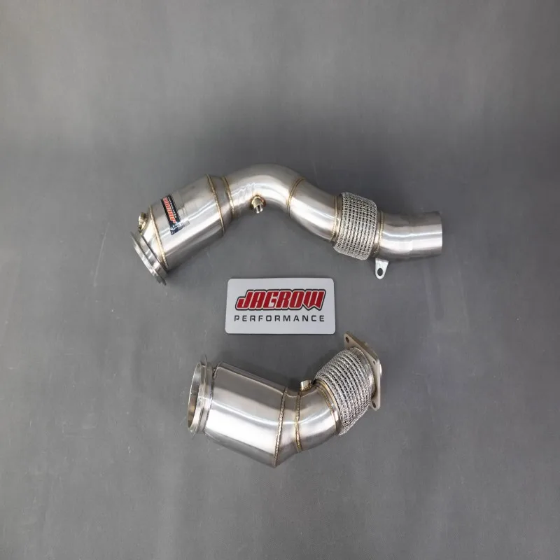 S55 SS 304 exhaust downpipe with 200 cell cat for M3 M4 F8X S55 exhaust