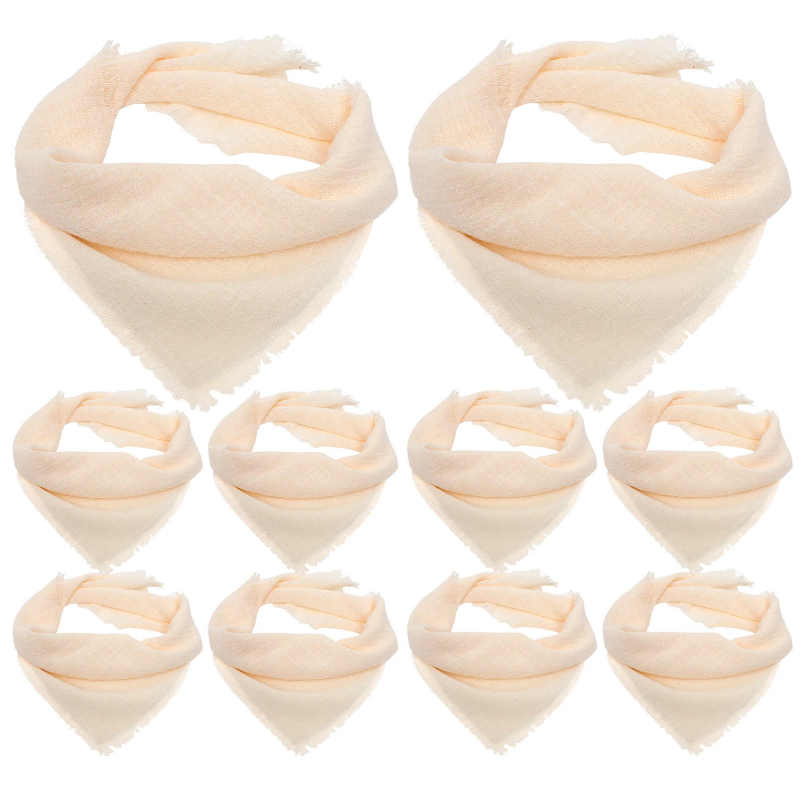 

12Pcs 42cm Caramel Square Polyester Napkins Reusable Washable Cloth Dinner Table Napkin Fringe Edge Wedding Party Home Hotel