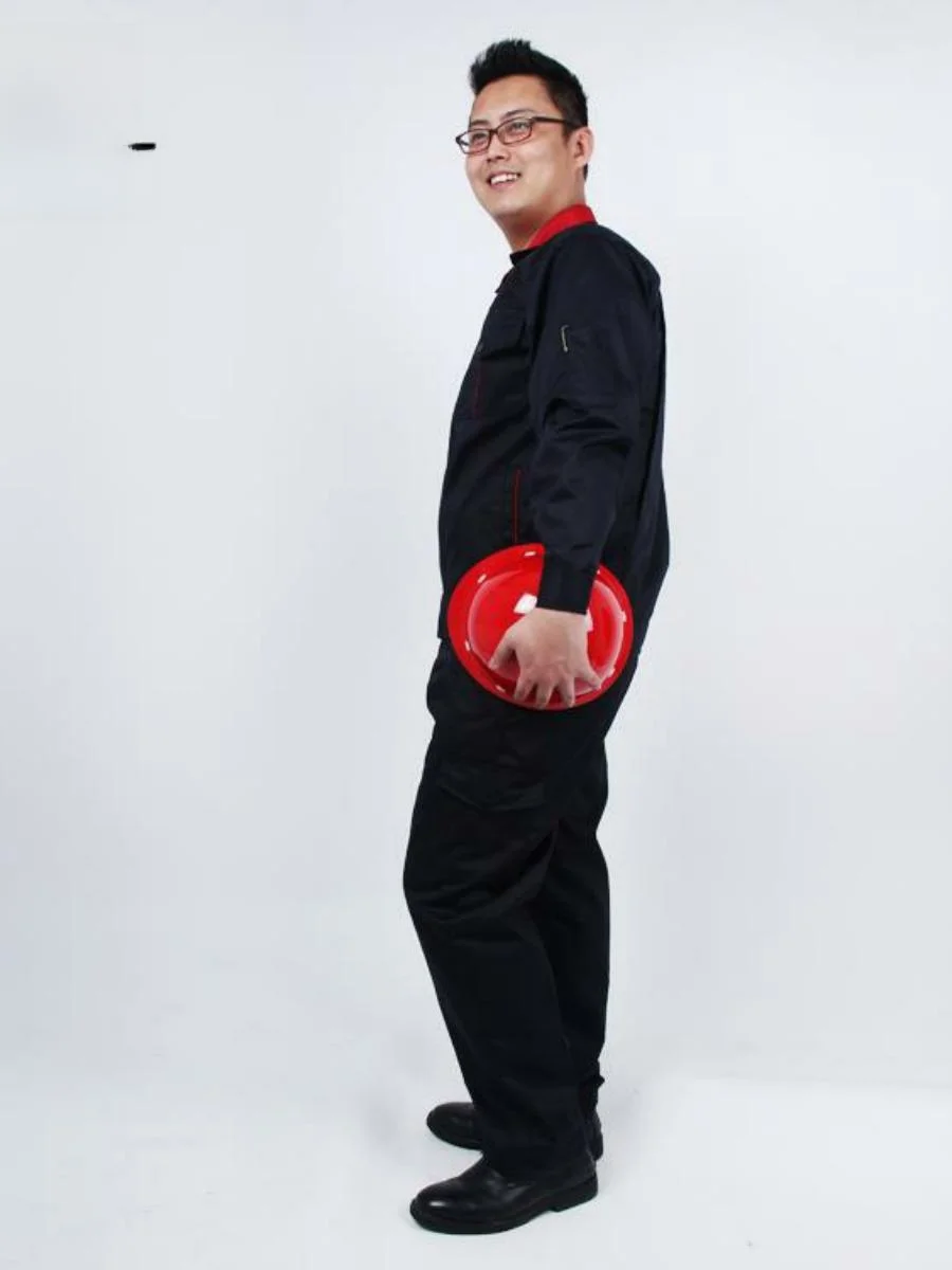 

Thiened Long Sve Work orm Cotton Polyester Protective Clothing for Spring And Autumn Engineering Maintenance Men's Set