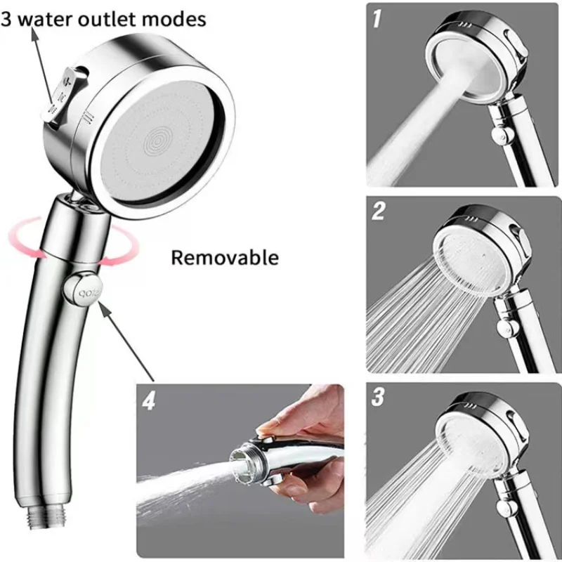 8 Inch Stainless Steel Shower Set Luxury Bathroom Rain Shower System Adjustable Shower System with Hand Showerhead Top Spray