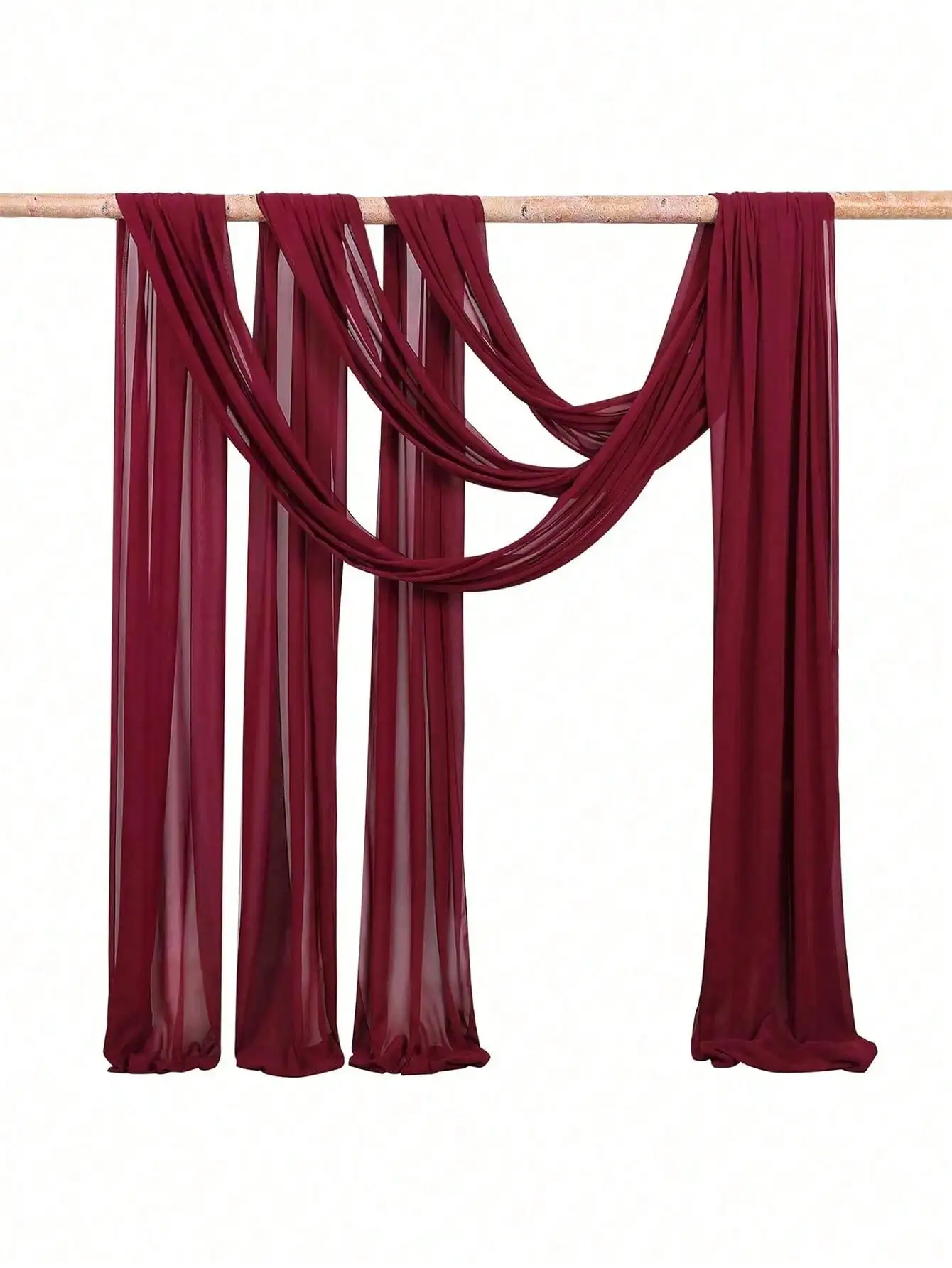 Rideaux d'arc transparents, pour fêtes, plafond, réception d'arc de mariage, décor en tissu, noël (300x75cm/180x30cm)