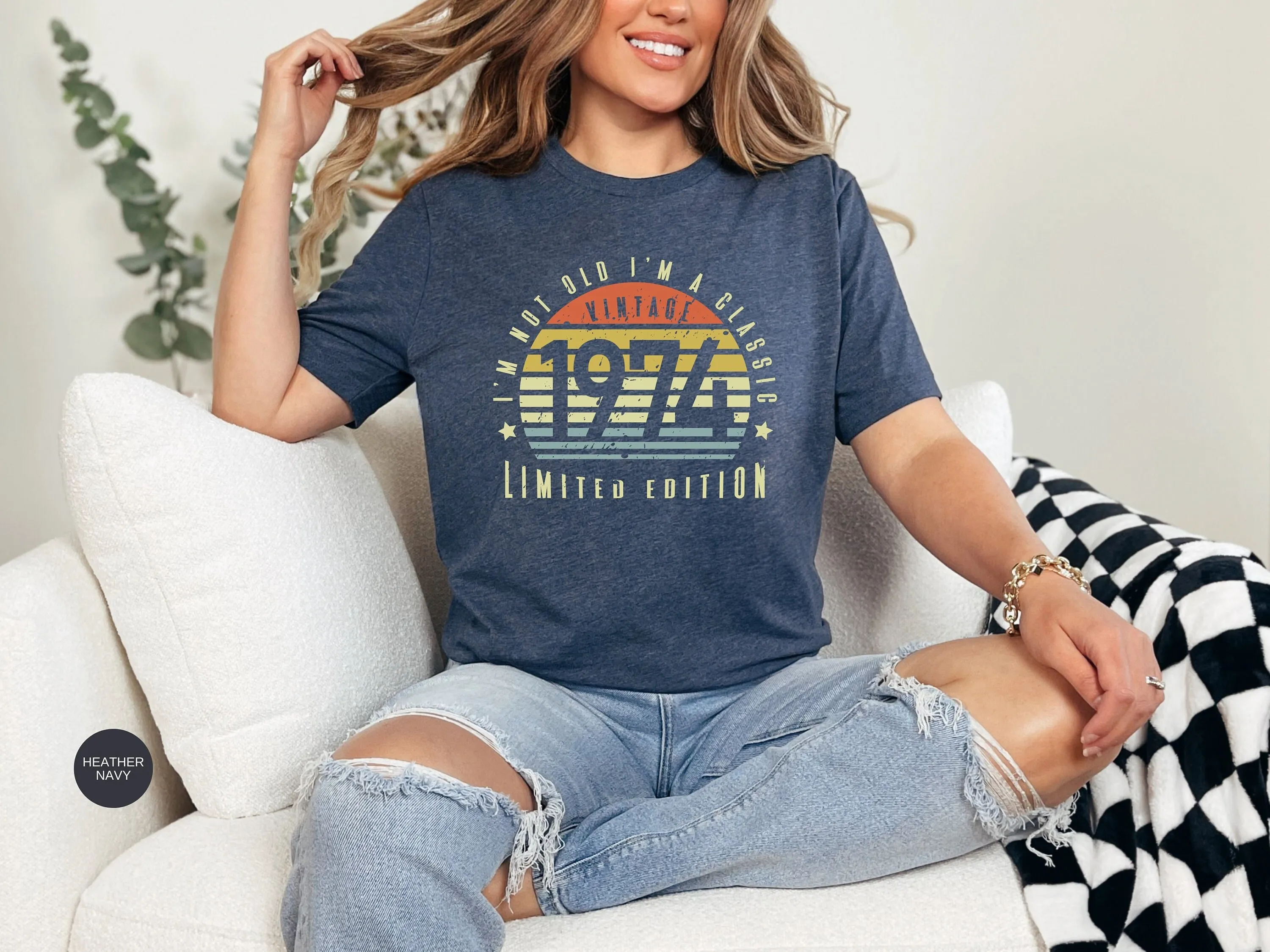 50Th Birthday T Shirt Party Vintage 1974 Retro Fifty