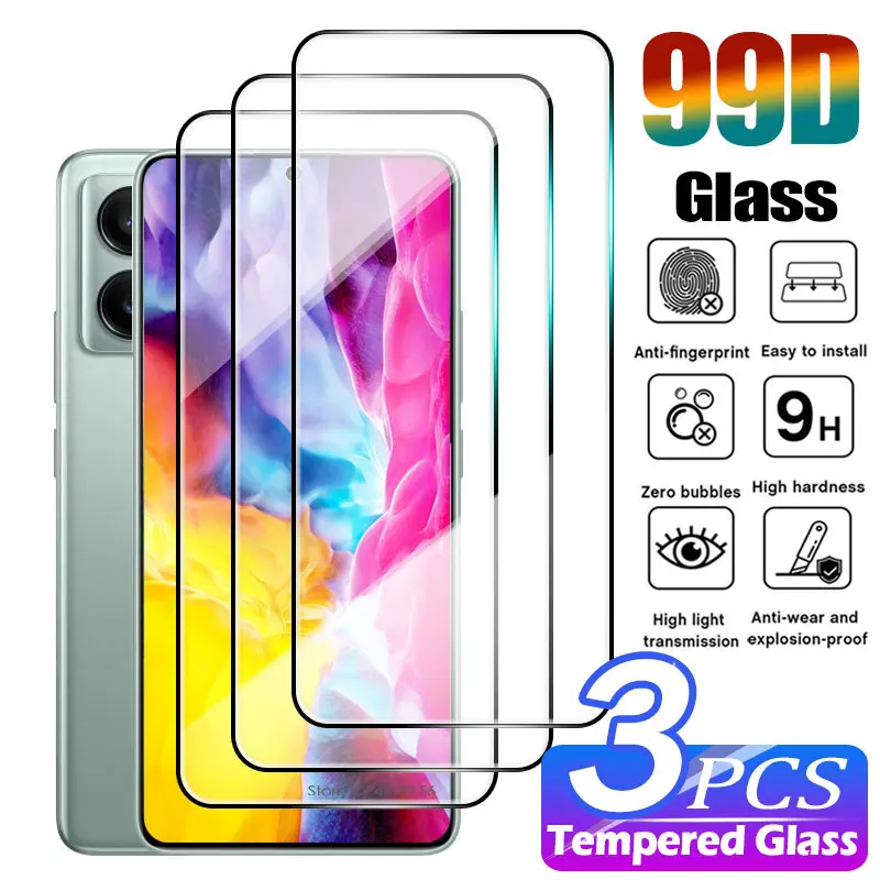 1-3PCS 9D Protection Glass For Xiaomi Redmi Note 10 11 Pro 11S 11E Screen Protector Redmi Note 12 Pro 13 5G 13R 14 Film Glass
