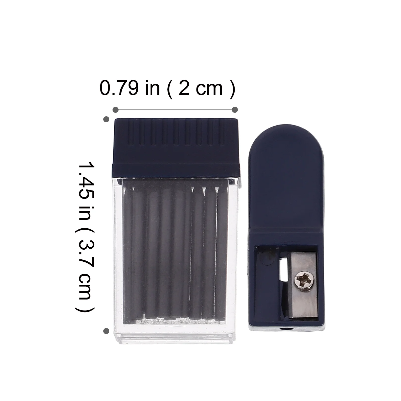 1 Set 2mm Compass Core Replacement Pencil Lead Stationery with Pencil Sharpener for Students Drafting Tools Compasses Tool