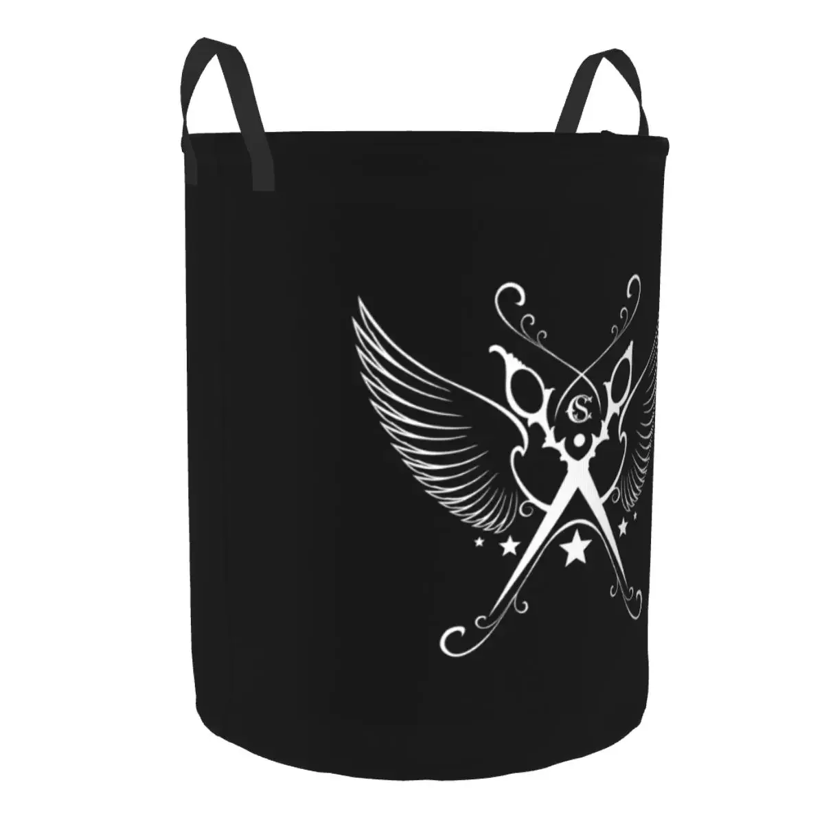 Hairdresser Angel Cutting Laundry Hamper Large Clothes Storage Basket Barber Hairstylist Toy Bin Organizer for Nursery