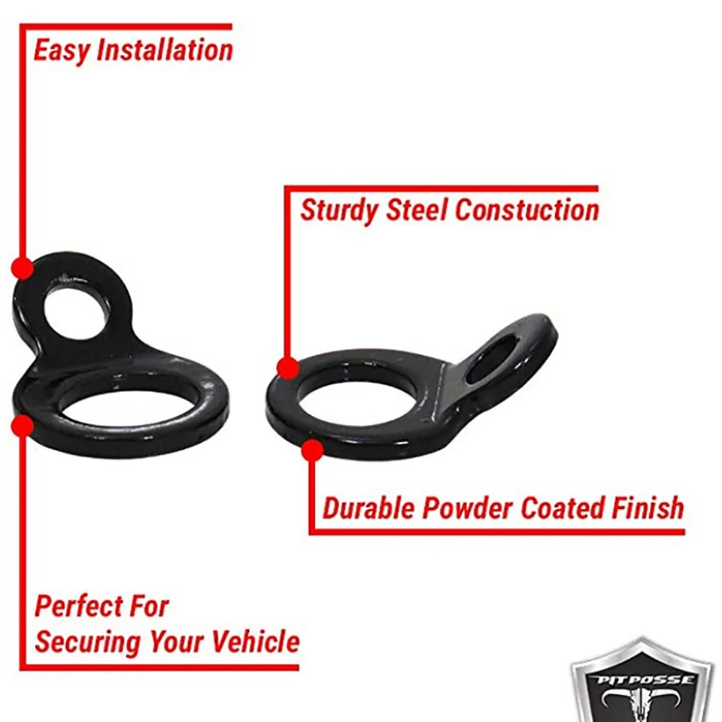 1 para pierścieni do wiązania pasków do motocykli Dirt Bike ATV UTV Attach Tie-downs Pierścienie do wiązania pasków ze stali nierdzewnej