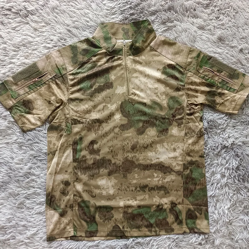 KIICEILING MP-XT Multicam Tactical Shirt Mens Quick Drying Short Sleeved Outdoor Sports Camping Fishing Hunting Hiking T Shirt