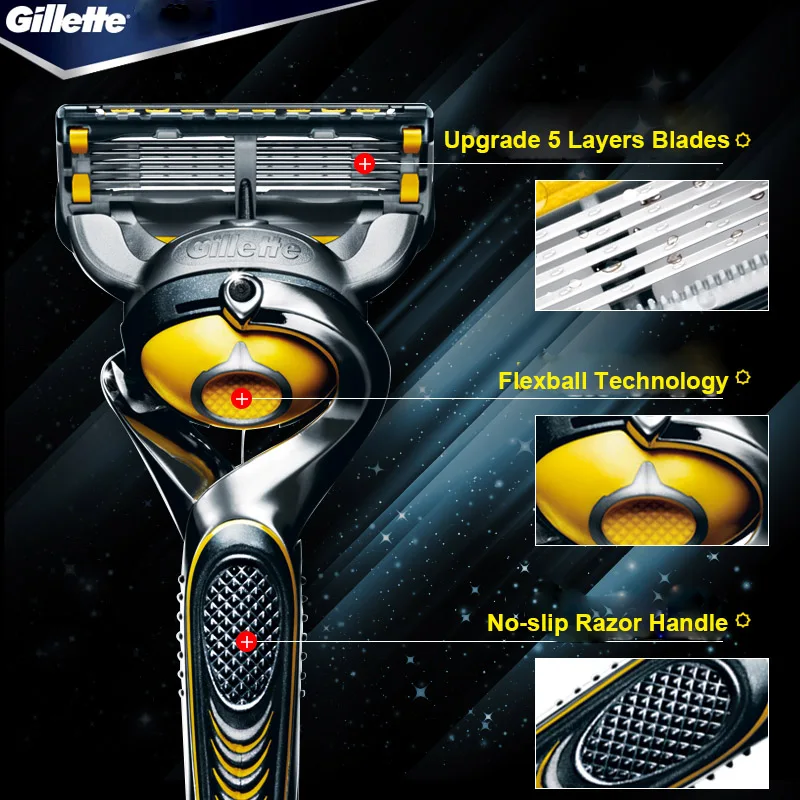 Gillette Fusion PROSHIELD lames de rasoir marque Machine à raser lavable manuel sécurité rasoir recharges pour hommes visage barbe propre