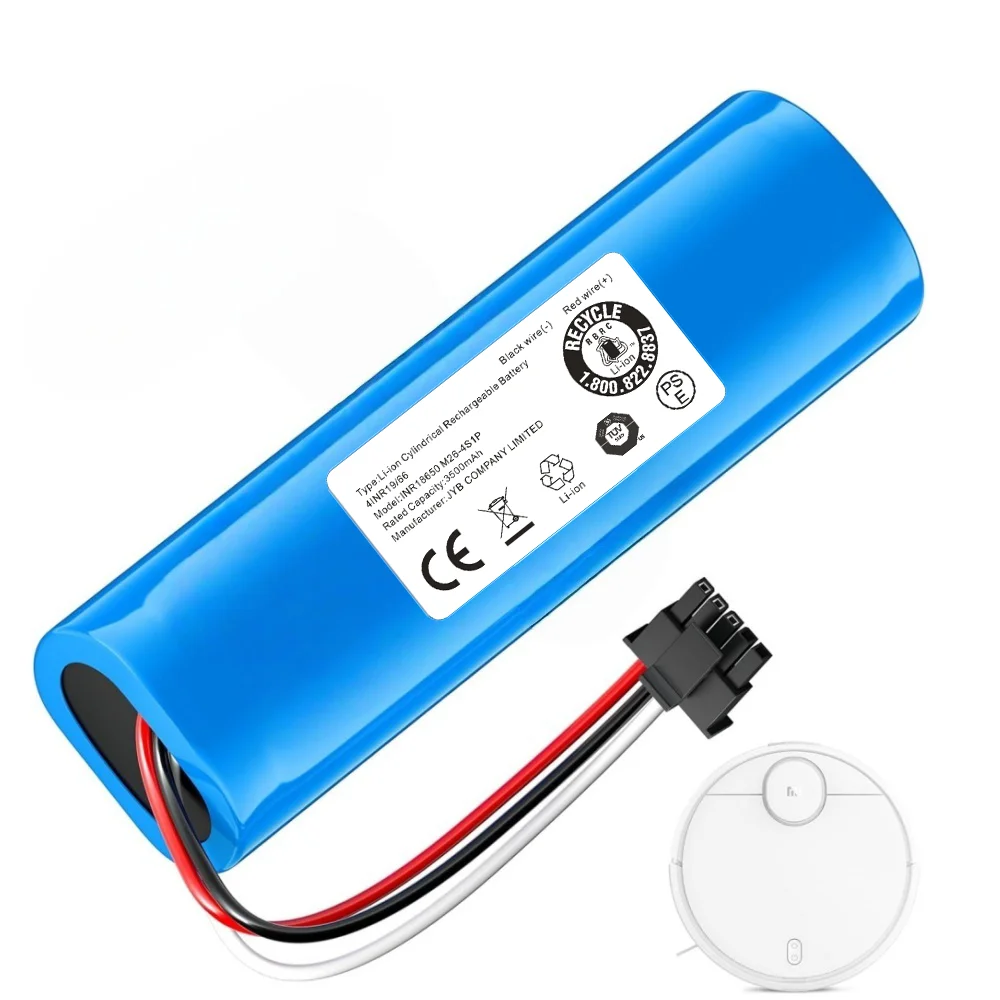 battery for Xiaomi Mi Mop Pro, Mi robot vacuum-mop pro for XIAOMI (Mijia) vacuum cleaner and mop STYTJ02YM 14.4V 3500mAh Li-Ion.