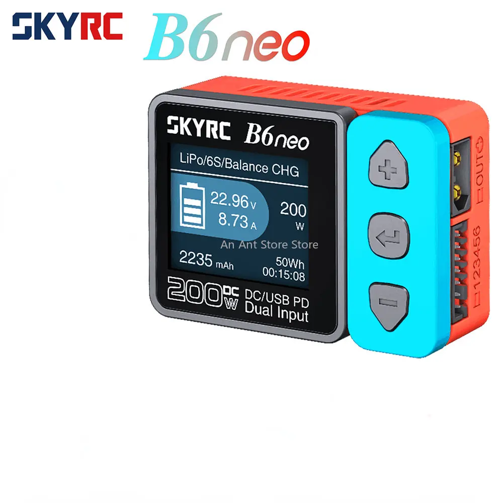 

2023 NEW SkyRC B6neo Smart Charger DC 200W PD 80W Battery Balance Charger SK-100198 Charger Discharger