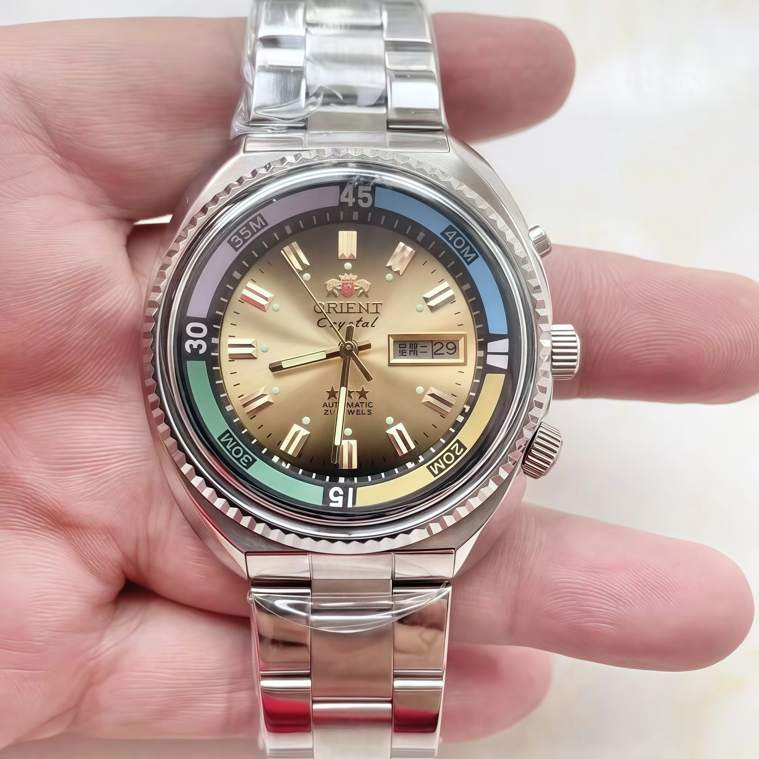 

Automatic Mechanical Unisex Orient Watch World Time Full Function Steel Strap Select Dial Luminous Watch Series