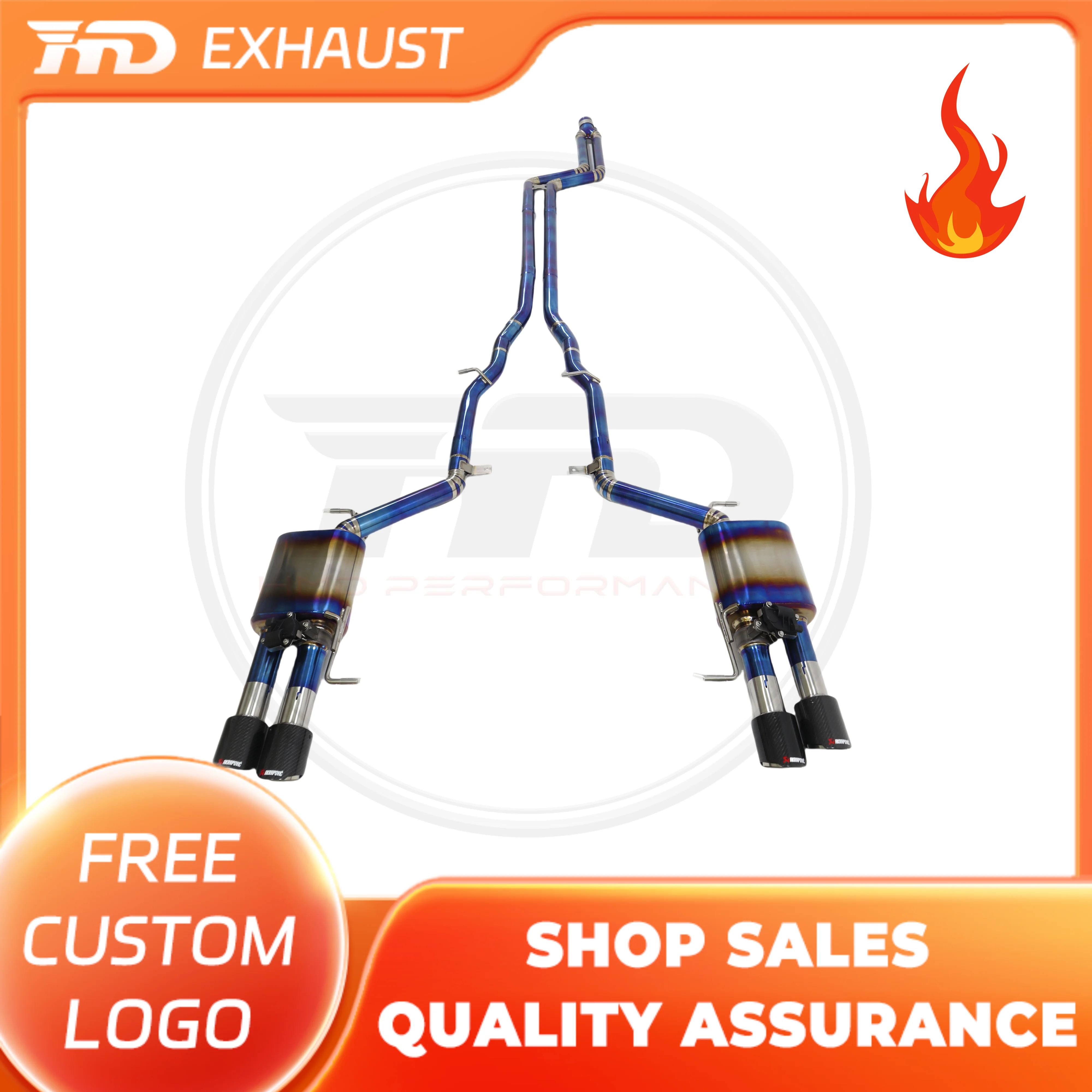 

HMD Hot sale Titanium Alloy Exhaust System Performance Catback for BMW 640i 650i 3.0T Auto Accesorios Electronic Valve Muffler