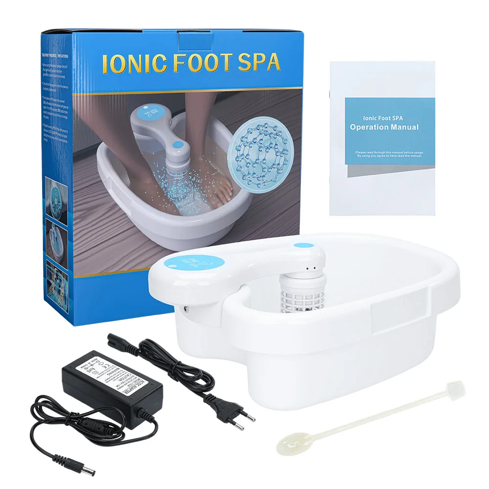 White Basin Ionic Detox Foot Bath Spa Machine Array Health Care for Rehabilitation Therapy Supplies