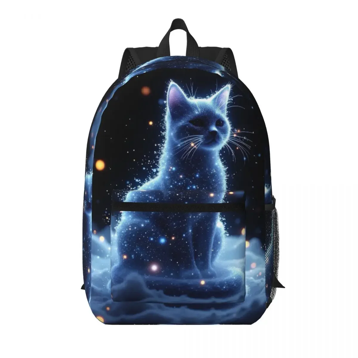 Glowing Cat Kitten Design Student Backpack School Bag Hiking Travel Daypack for Boys Girls Bookbag Shoulder Bags