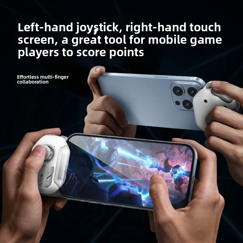 MB07 Wireless Mobile Game Controller With Shadow Buttons One-Click Combo Smart Gun Pressing Gamepad For iOS Android Mobile Games