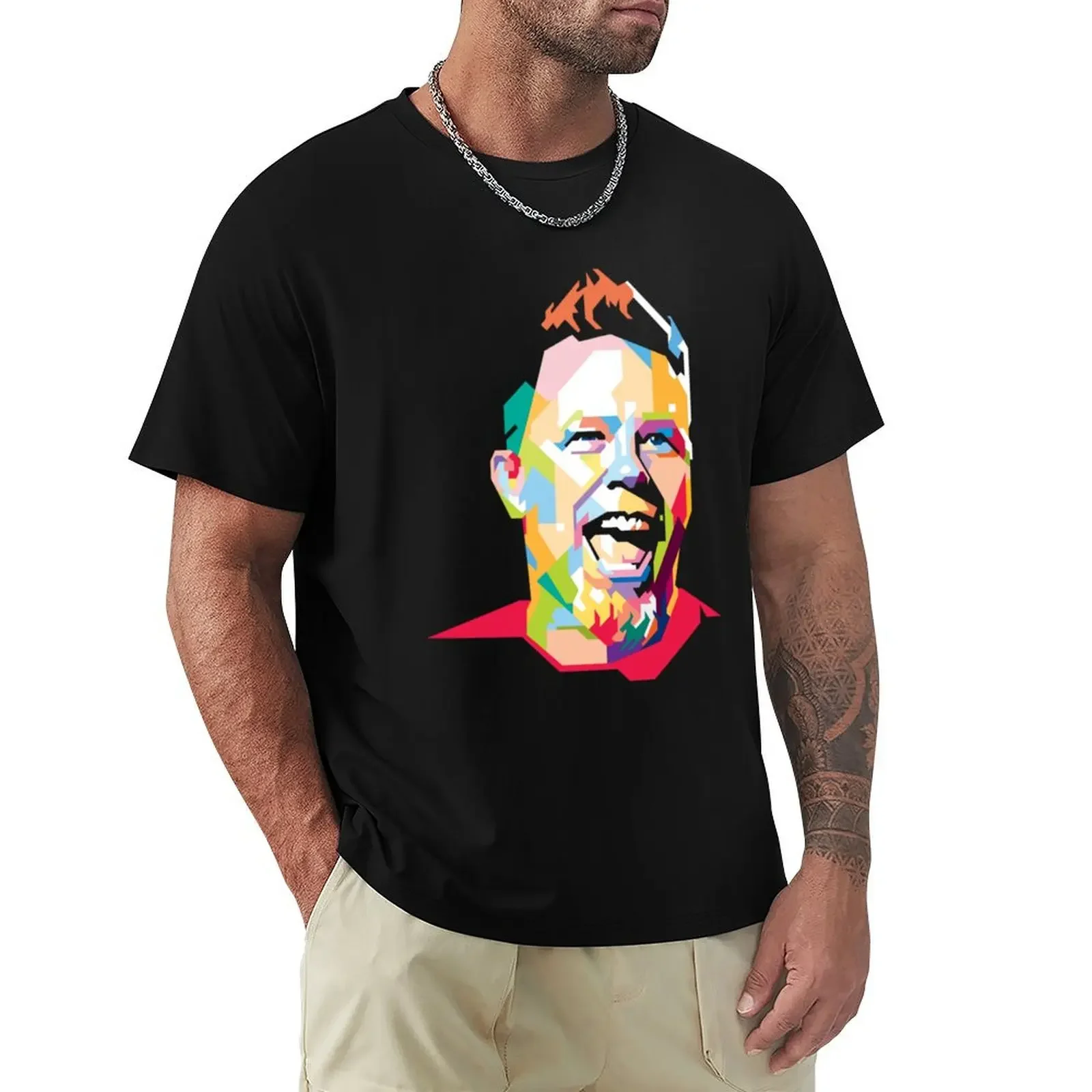 James Hetfield T-Shirt graphics baggy shirts T-shirts for men cotton