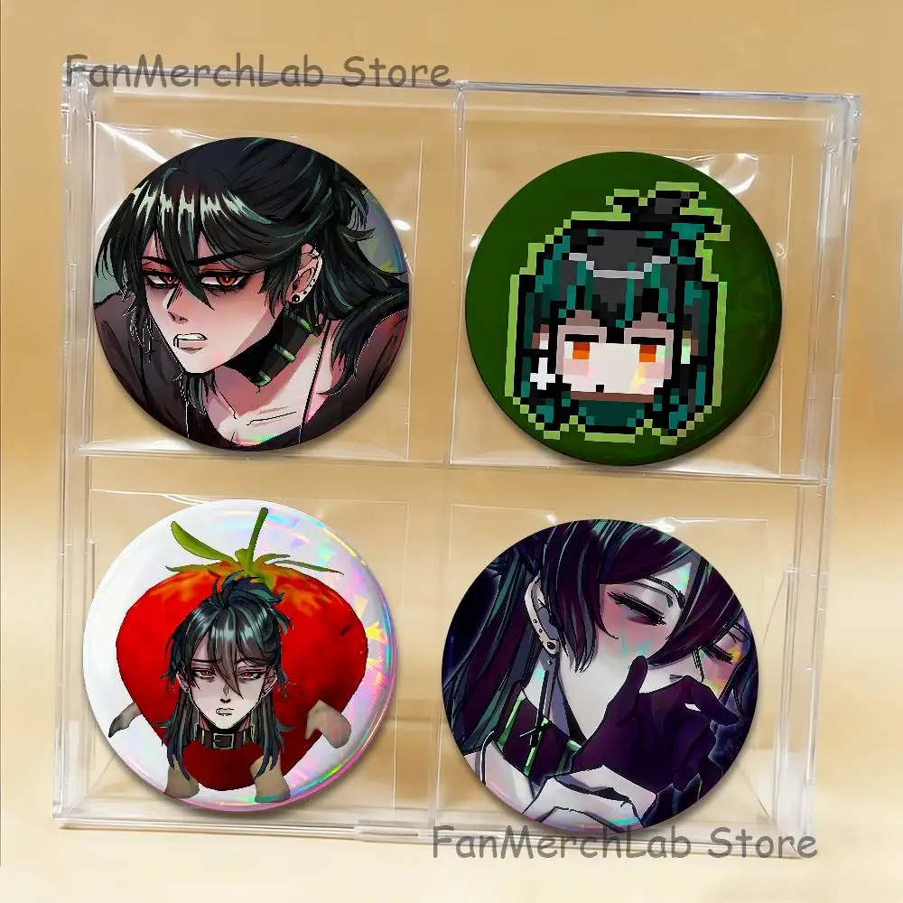 Game The Kid at The Back S-Sol Laser reflective round badges pins bag clothing decorations collectibles gifts for friends
