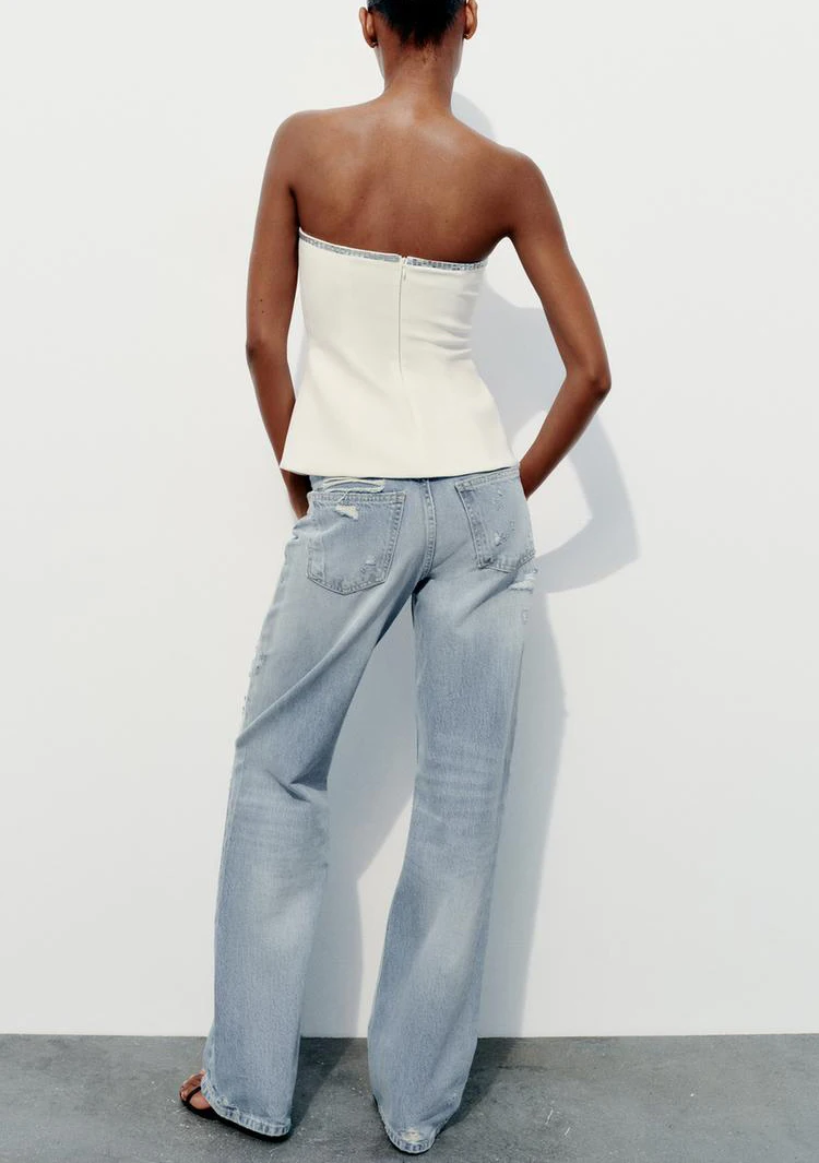 Faionable – ensemble haut Bustier à bijoux et jupe ort taille moyenne, vêtements pour femmes, Collection d'été 2024, nouvelle collection