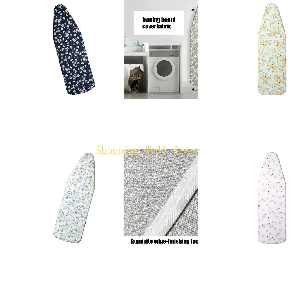 KX4B Ironing Board Cover 70x45cm Easy to Install Washable Fabric Board Protector Case