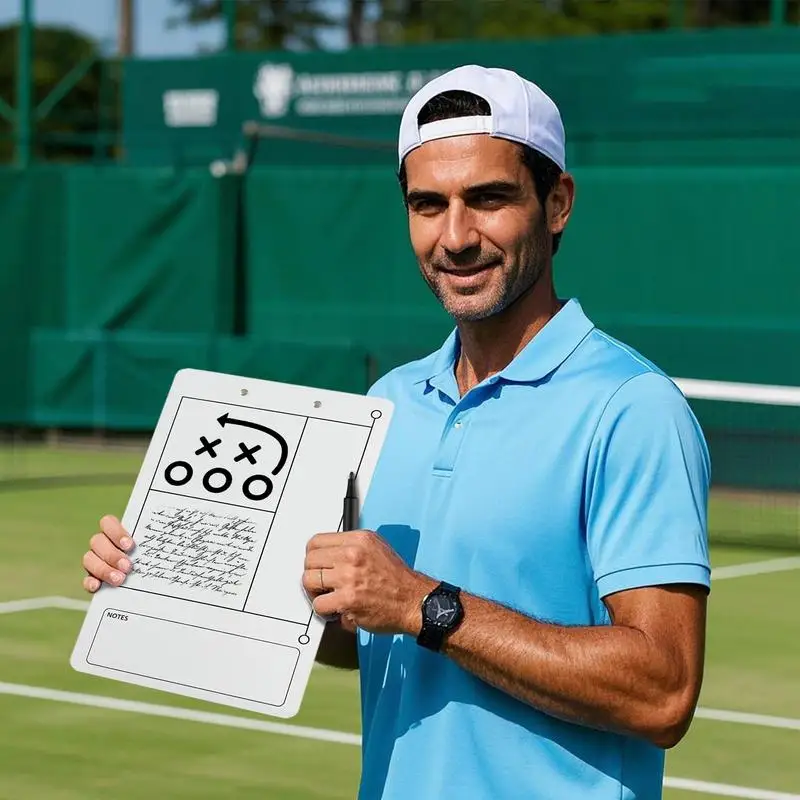 Portapapeles borrable para entrenadores, portapapeles de dibujo Pickleball para entrenar, equipo de ayuda para entrenamiento de construcción robusta para competición