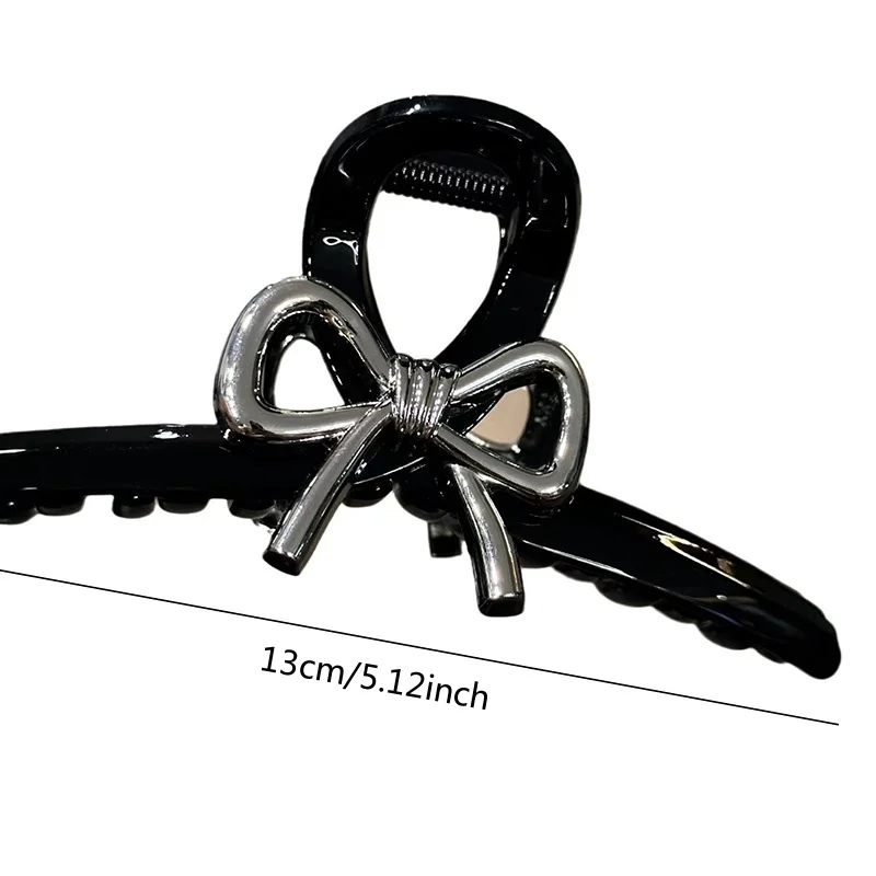 Pinzas para el pelo con lazos de Metal para mujer, horquilla elegante, pinza para el pelo, accesorios para el cabello, tocado para niña, 4 colores, 13cm