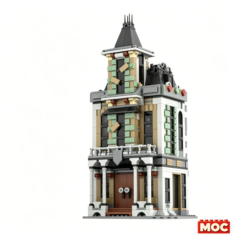 1252Pcs Haunted Mansion Alternate Build Of Malfoy Manor 76453 Custom Building Blocks Spooky Scene Model Educational Assembly Toy