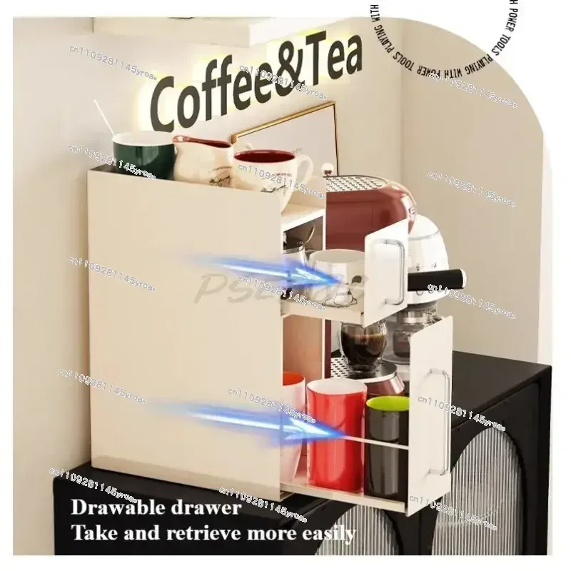 Multi Functional Kitchen Storage Cabinet Countertop Narrow Edge Seasoning Rack Multi-layer Pull-out Seasoning Storage Rack