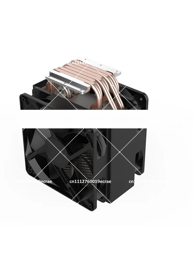 CPU Air Cooled Radiator Dual Fan 4U 6 Heat Pipe for AMD SP5/SP3/4677/4189