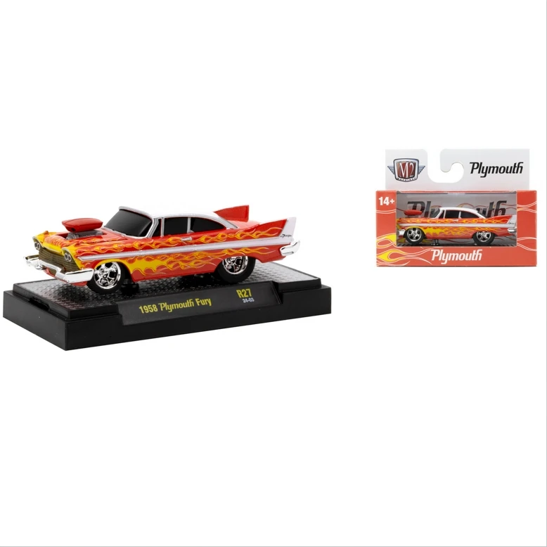 M2 Machines 1/64 Giocattolo modello in lega 1958 Plymouth Fury