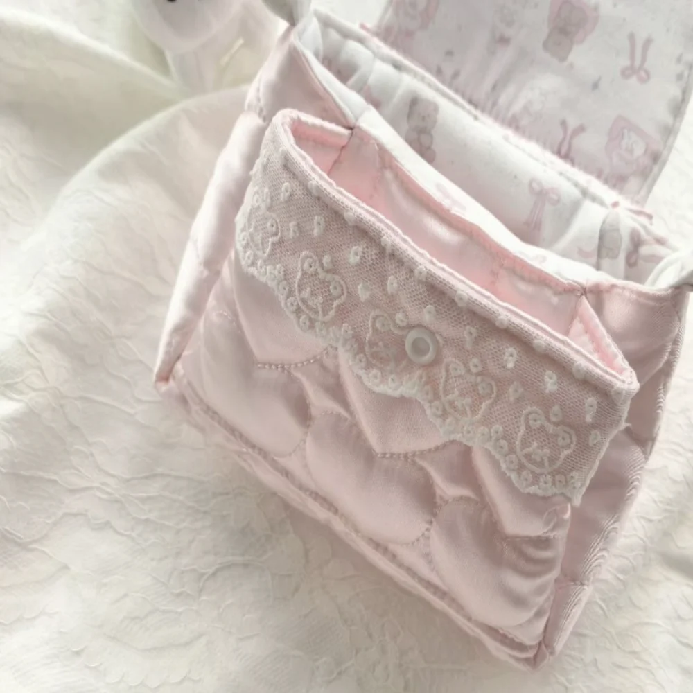 Cute Little Bear Soft Coin Wallet Ins Style High-Value Three-Layer Storage Bag Decorative Bag Earphones Bag Key Pouch for Woman