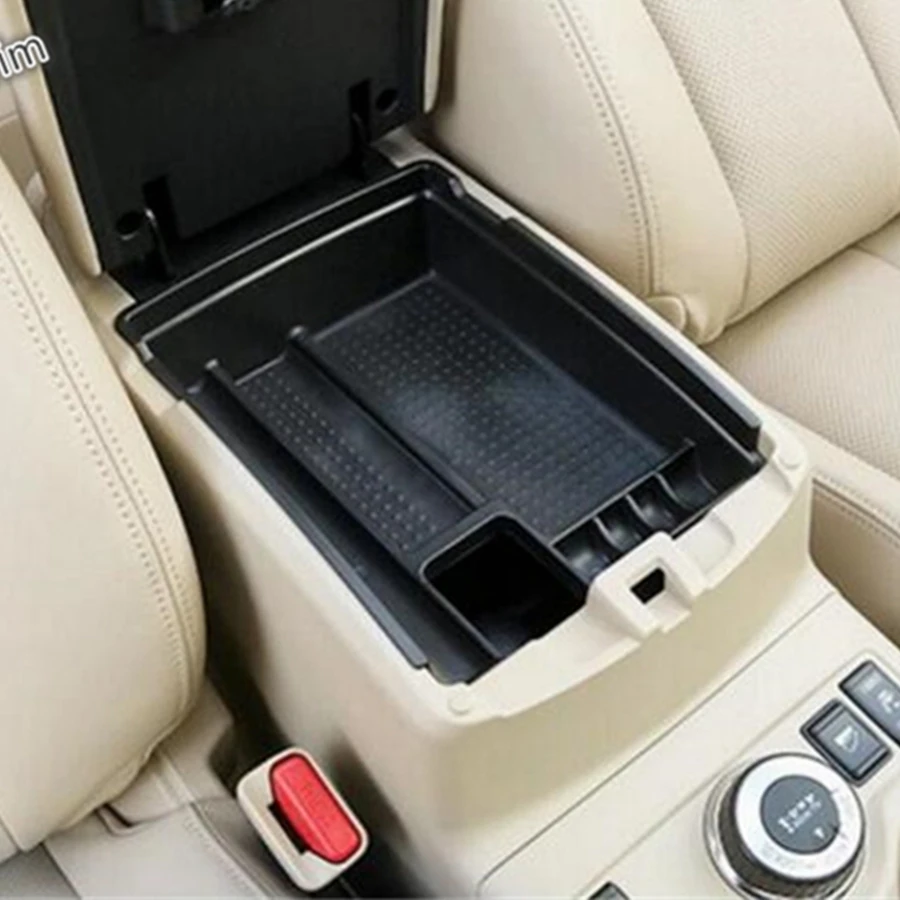 Central Armrest Storage Box Container Pallet Phone Holder Tray Black Interior Accessories Fit For Nissan Qashqai J11 2014 - 2020