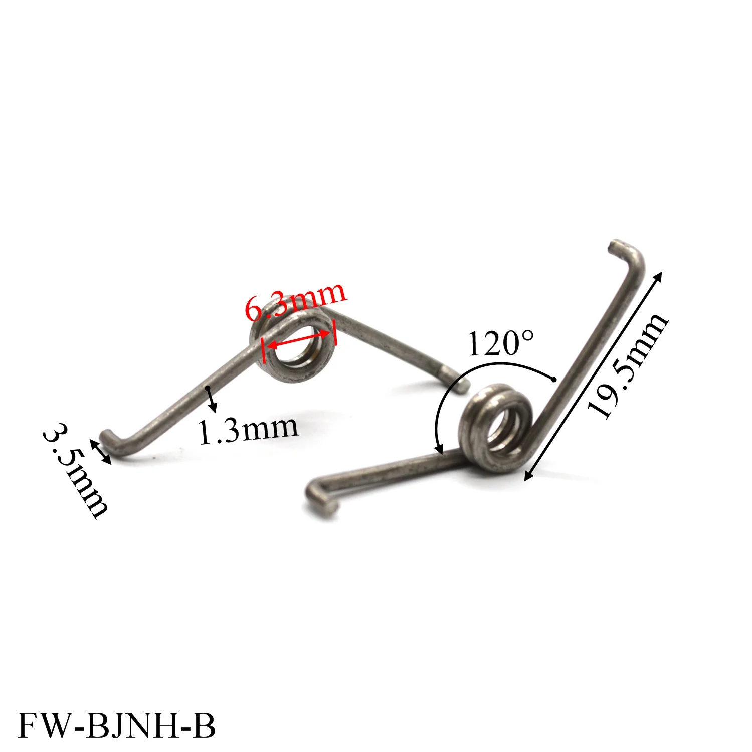 10pcs 1.3mm Wire Diameter Stainless Steel Return Torsion Spring for  Food Tongs/Clips
