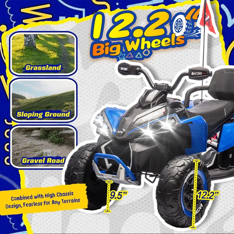 Voitures jouets électriques pour enfants, contrôlées par parents, avec commutation à grande et basse vitesse, motos pour enfants avec histoires anglaises