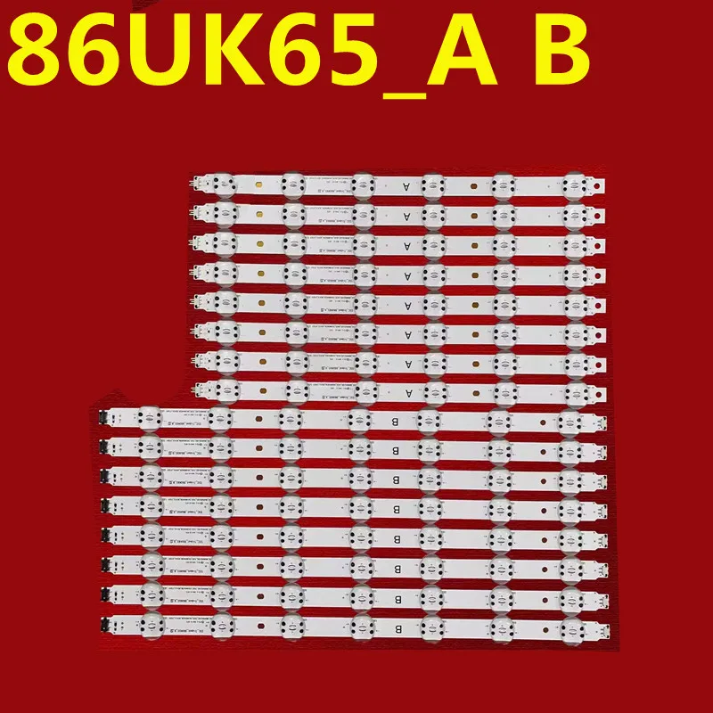 

12PCS 6V LED Baclight Strip 8Lamps For 86UK65_A B SVL860A03A 86UK6570PUB 86UK6300 86UK7500 86UK8070 86UM8070AUB 86UN8570AUD