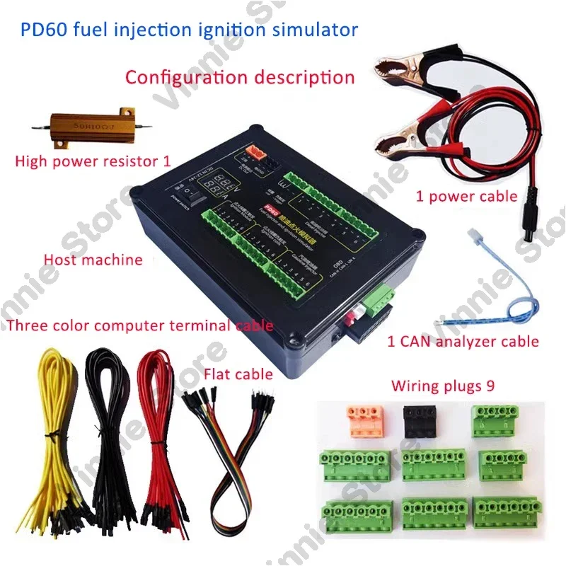 PD60 Fuel Injection Ignition Simulator Car Computer Board ECU Maintenance Platform Test Equipment Gas and Diesel General
