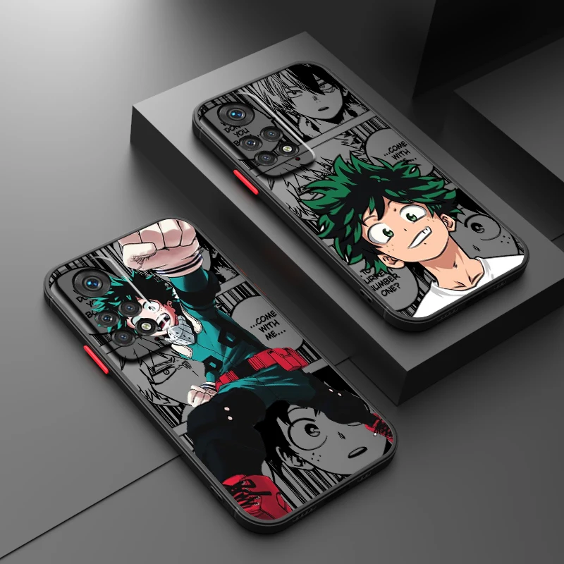 

My Hero Academia Comic Cool Frosted Translucent For Redmi 8 3 9A 9C 9AT 9 9T 13R 10A 10C 10 11A 12C 12 13C 5G Soft Phone Case