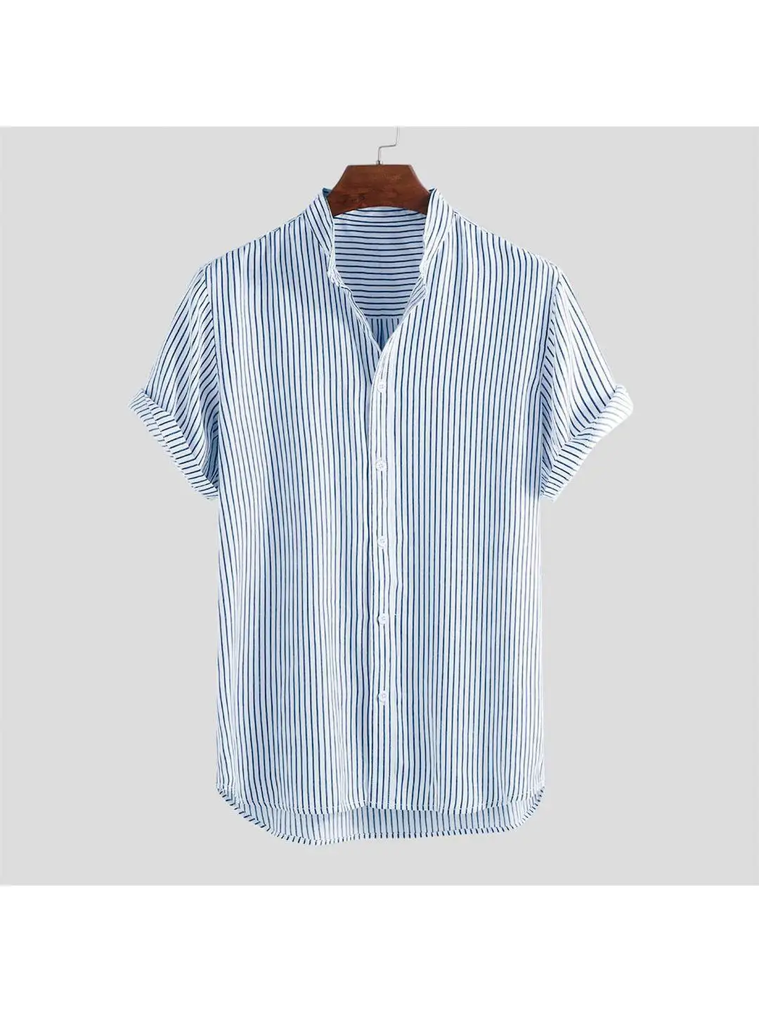 

New Sle Men's ort Sve Striped Cotton irt Youthful ular Special Wide Fit Sun Protection Treaent Commute Sle