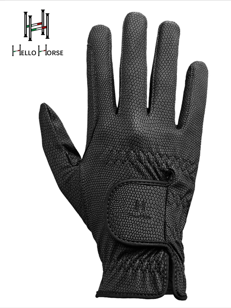 Sarung Tangan Berkuda untuk Pria dan Wanita, Panjang Penuh, Anti Selip, Tahan Aus, Peralatan Berkuda Profesional, Sarung Tangan Tebal Pu, Beludru Musim Gugur dan Musim Dingin