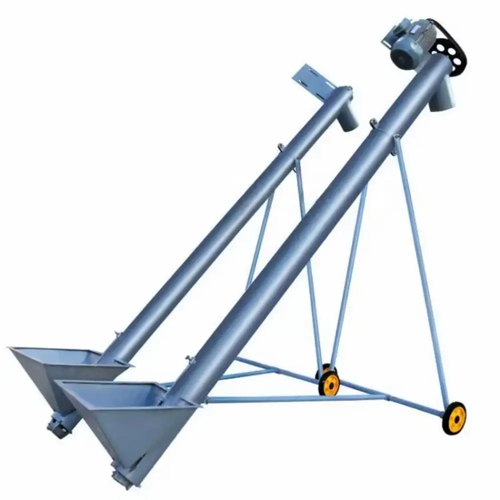 Automatic Screw Conveyor with Hopper - for Granular Materials, Industrial Feeding Equipment, High-Efficiency Particle Conveyor