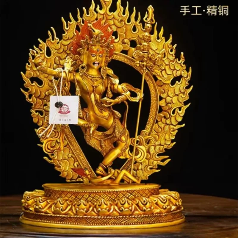 36cm Copper gilding carving Vajravarahi Dorje Phakmo buddha statue Tibet Vajrayogini Dorje Phagmo sculpture Large size