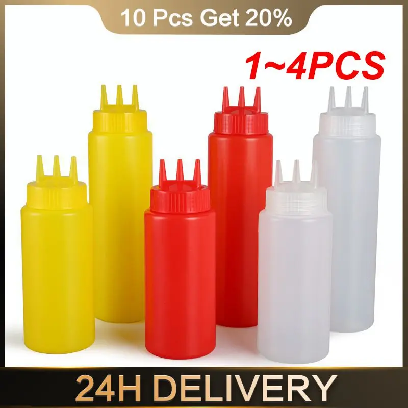 1~4PCS Mayonnaise Durable Innovative Squeeze Bottles For Salad Dressing Mustard Condiment Dispenser Popular Condiment Bottles