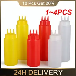 1~4PCS Mayonnaise Durable Innovative Squeeze Bottles For Salad Dressing Mustard Condiment Dispenser Popular Condiment Bottles