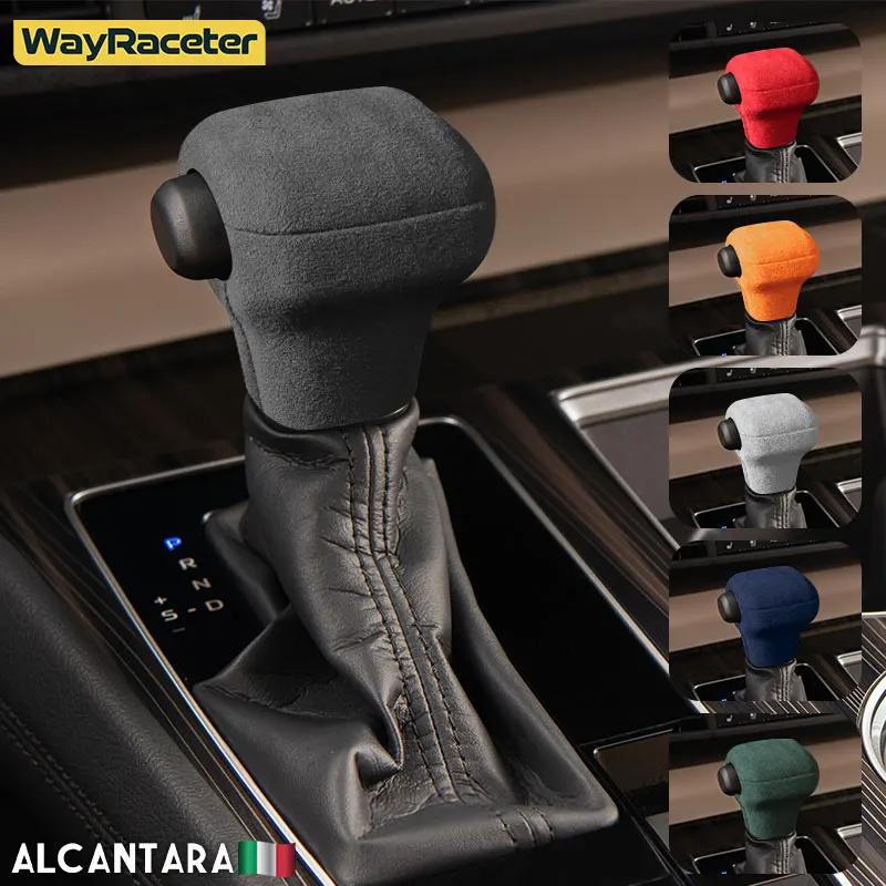 Alcantara Wrap ABS LHD Car Gear Shift Knob Cover Decoration For Toyota Sienna XL40 2021 2022 2023 Accessories