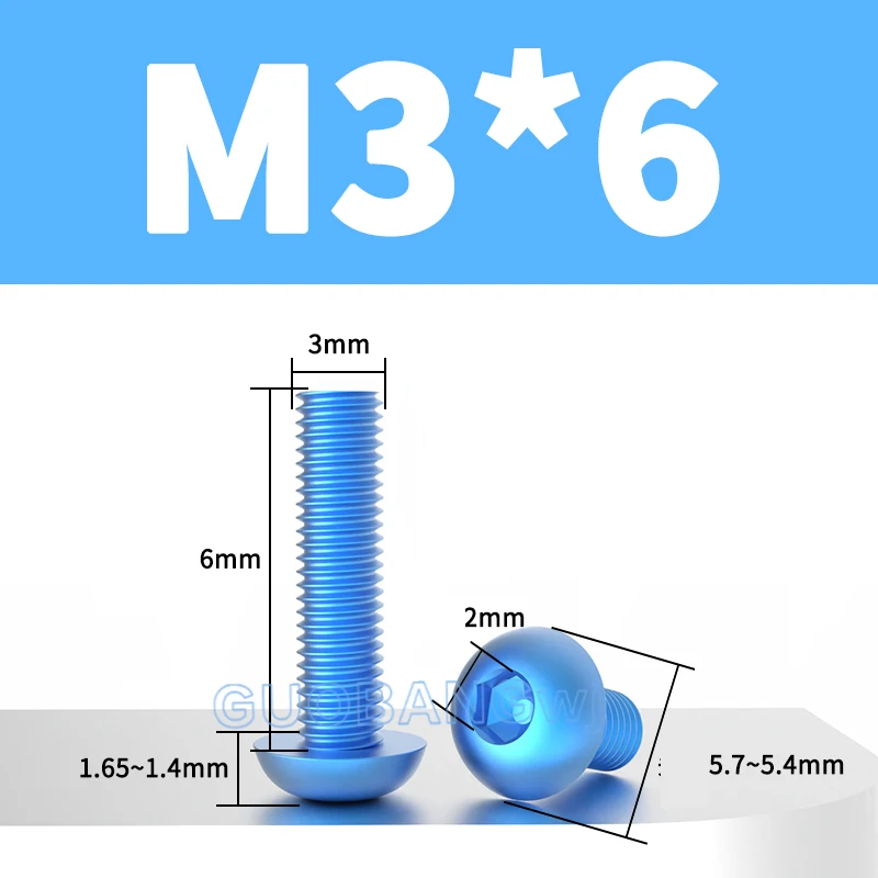 7075 Aluminum Colored Button Head Socket Cap Screws for FPV Drone RC Model,M3 M4 ,Anodized Titanium Gold Blue Red