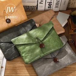 JIANWU Vintage Thin Dupont Paper Waterproof Large Capacity Soft Storage Bag Creative DIY Journal Student Supplies Stationery