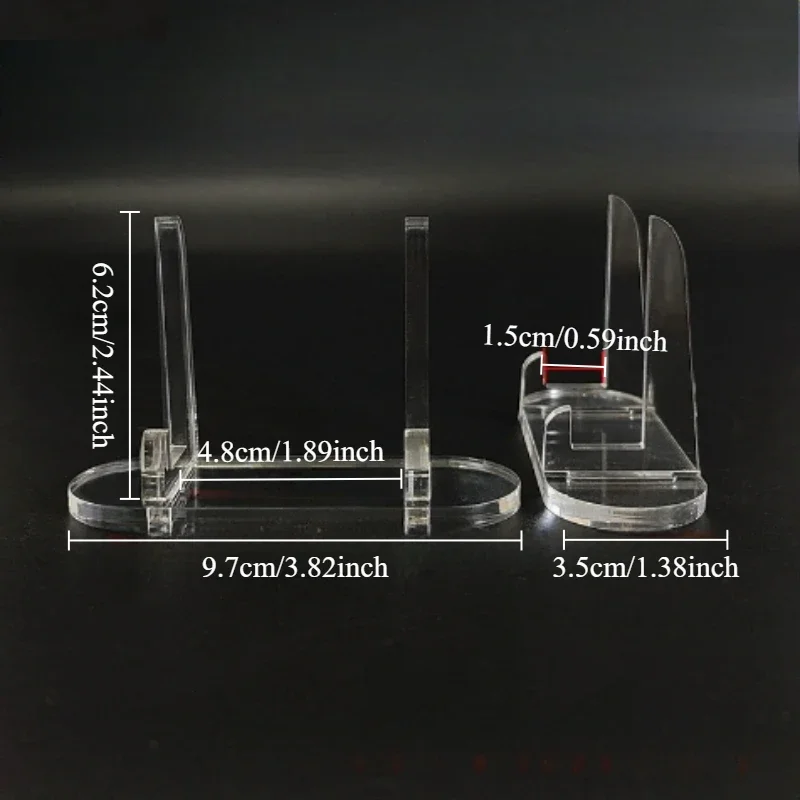 1PC Transparent acrylic badge display holder medals honor storage display stand desktop color paper card storage holder