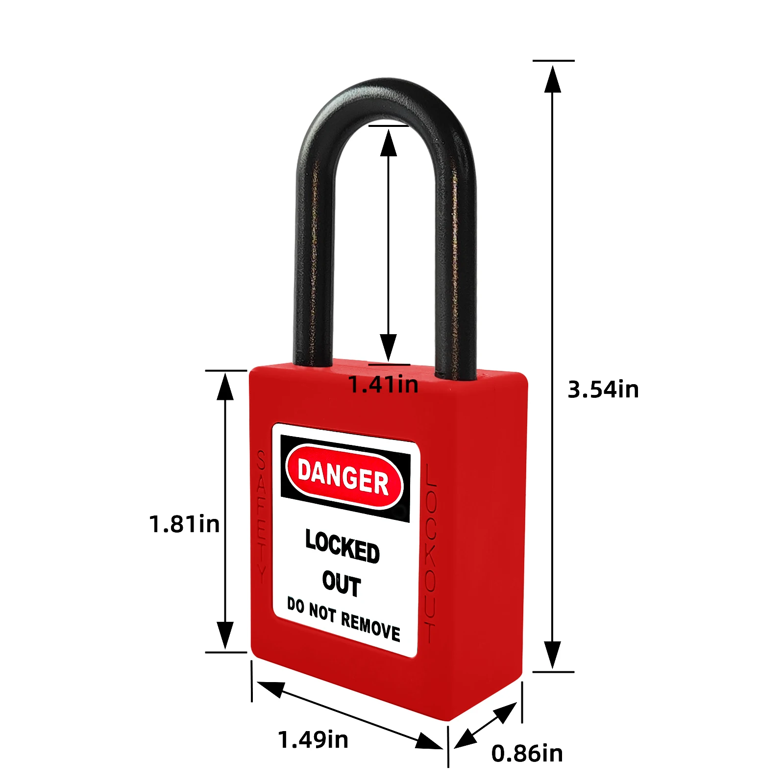 2PCS 1.41' inch nylon insulated lockout industrial safety isolation lock electrical isolation lock Each lock comes with 2 keys