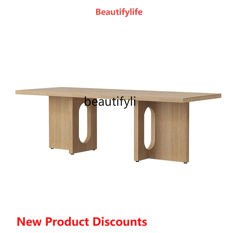 

Tea Table Marble Stone Plate Solid Wood Quiet Style Living Room Italian Minimalist Square Household Small Apartment