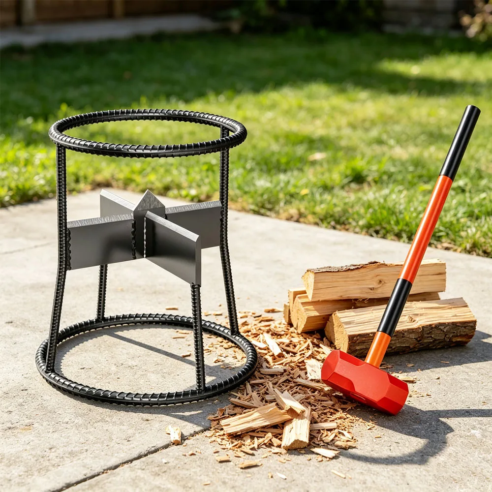 Premium Manual Log Splitter, Labor‑Saving Firewood Kindling Splitter, Wall‑Mounted Easy‑Install Heavy‑Duty Wood‑Splitting Tool