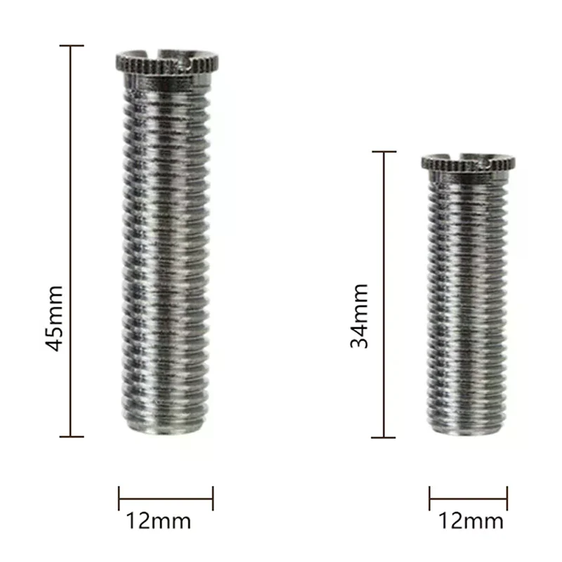 Sink Strainer Screws Plug Screw Bolt 34/45mm Stainless Steel Threaded Screw Connector Kitchen Fixture Parts
